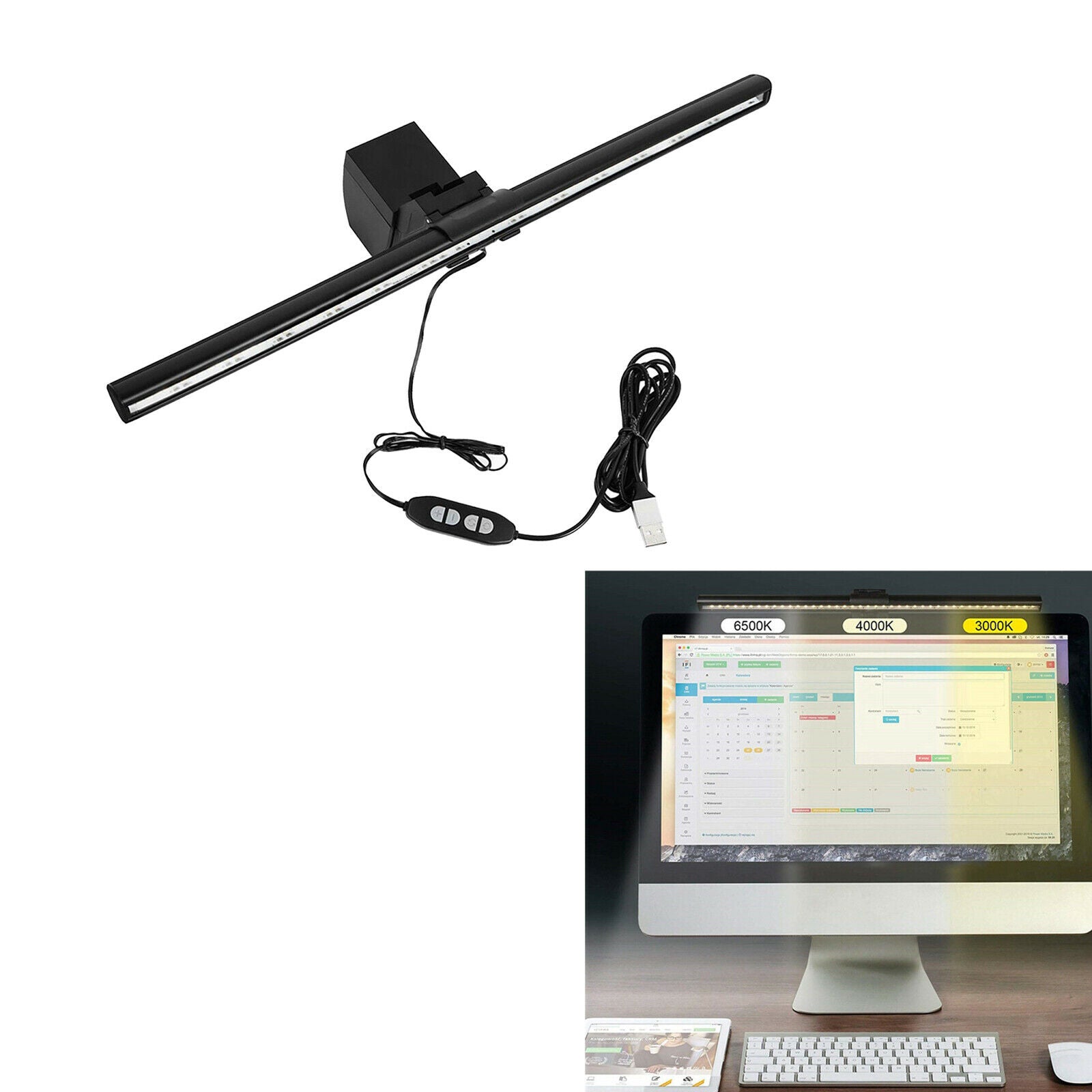 26cm Laptop Monitor Lamp PC Notbook USB LED Dimmable Screen Light