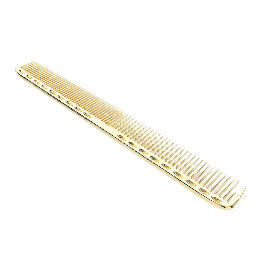 21.5cm Salon Hairdressing Aluminum Hair Comb Anti Static Detangling Comb 3x
