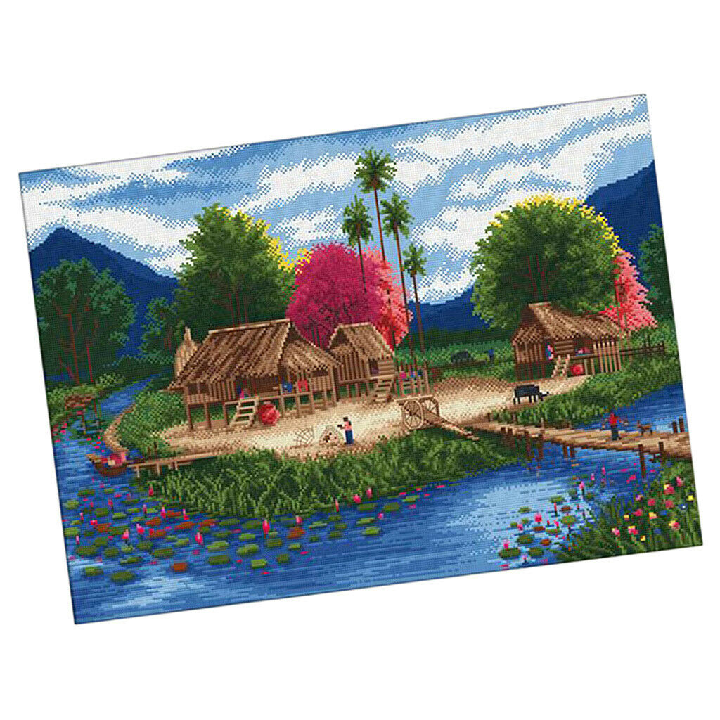 Landscape Pattern Counted Cross Stitch Kit with Thread And Instructions