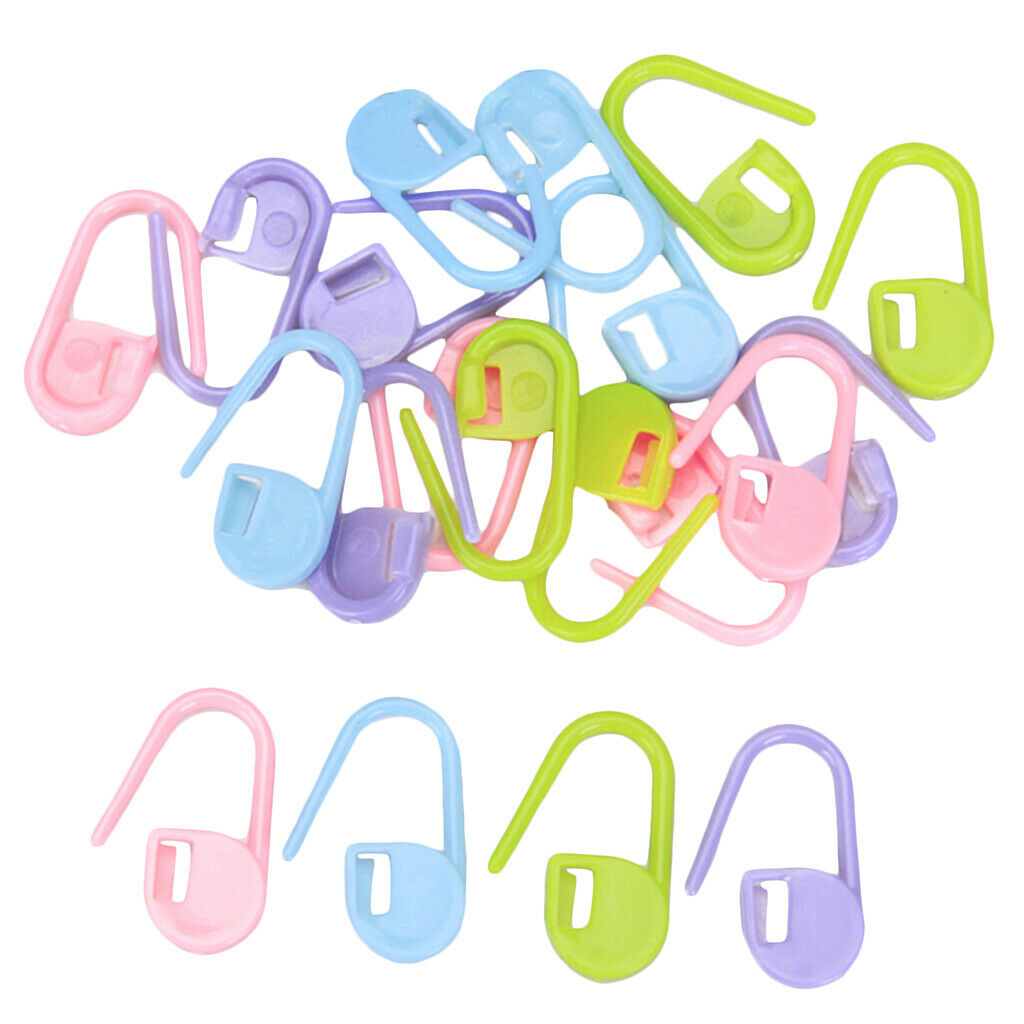 40pcs Colorful Plastic Locking Stitch Markers Split Stitch Ring Markers DIY