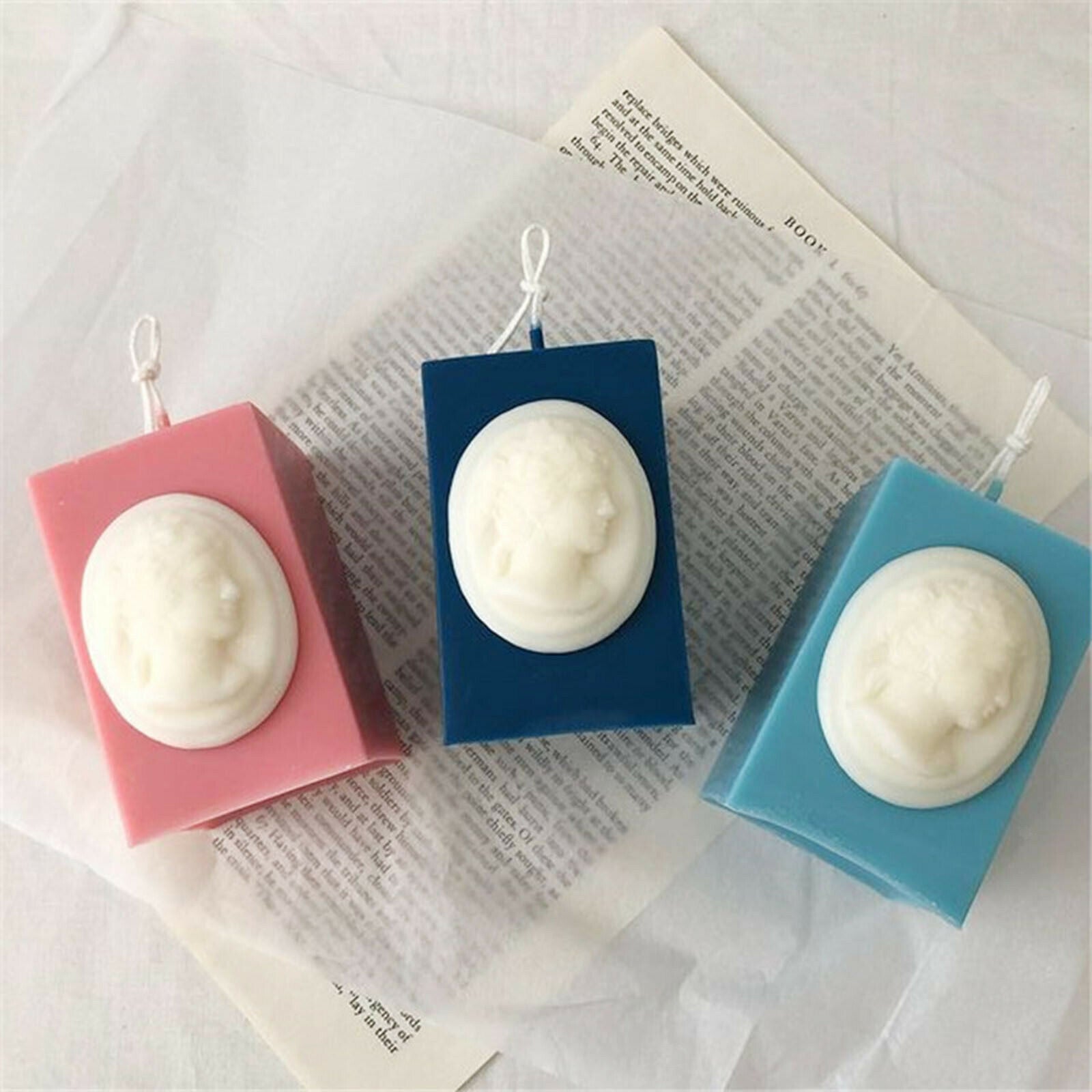 Head Portrait Candle Mold Soap Aromatherapy Candle Making Silicone Mold DIY