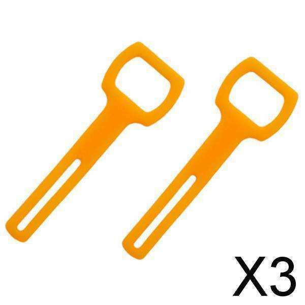 3X 2 Pieces Scuba Diving Silicone Rubber Regulator Octopus Holder Straps Orange