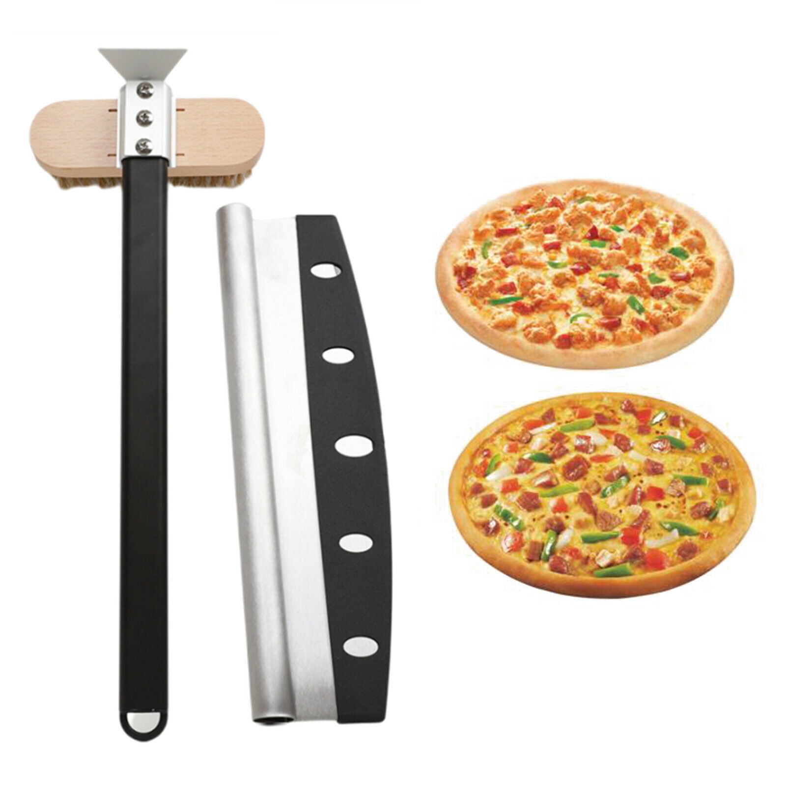Alloy Pizza Cutter and Pizza Oven Brush Kitchen Oven Tools Pizza Accessories