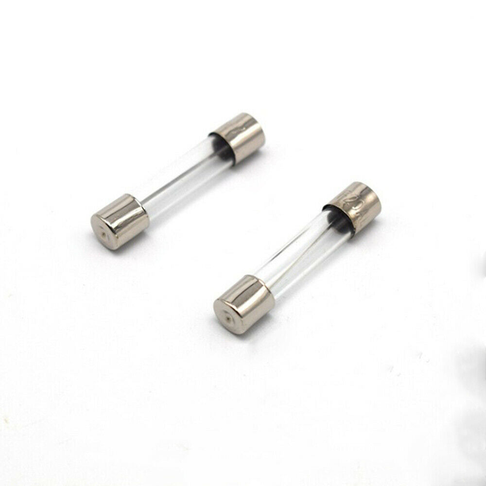 100Pcs/Box 0.2A-20A 5x20mm Fuse Kits DIY Quick Blow Glass Tube Fuses Kit