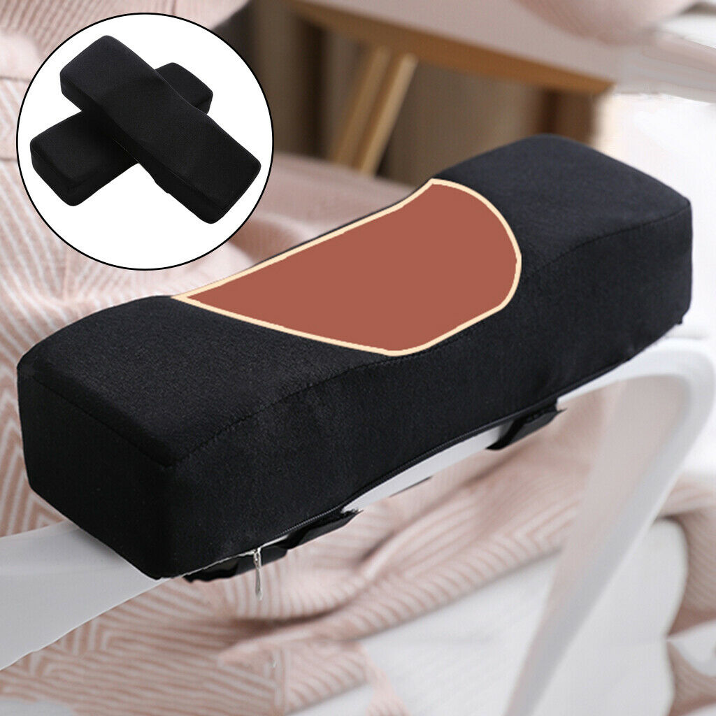 Black Comfortable Chair Armrest Pads Soft Anti-Slip Bottom Gaming Chair
