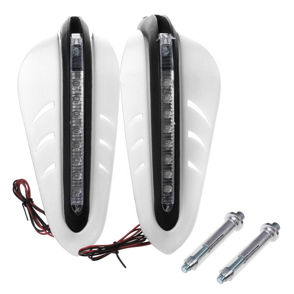 7/8" Dirtbike ATV Motorcycle Brush Bar Hand Guard Handguard LED Light White