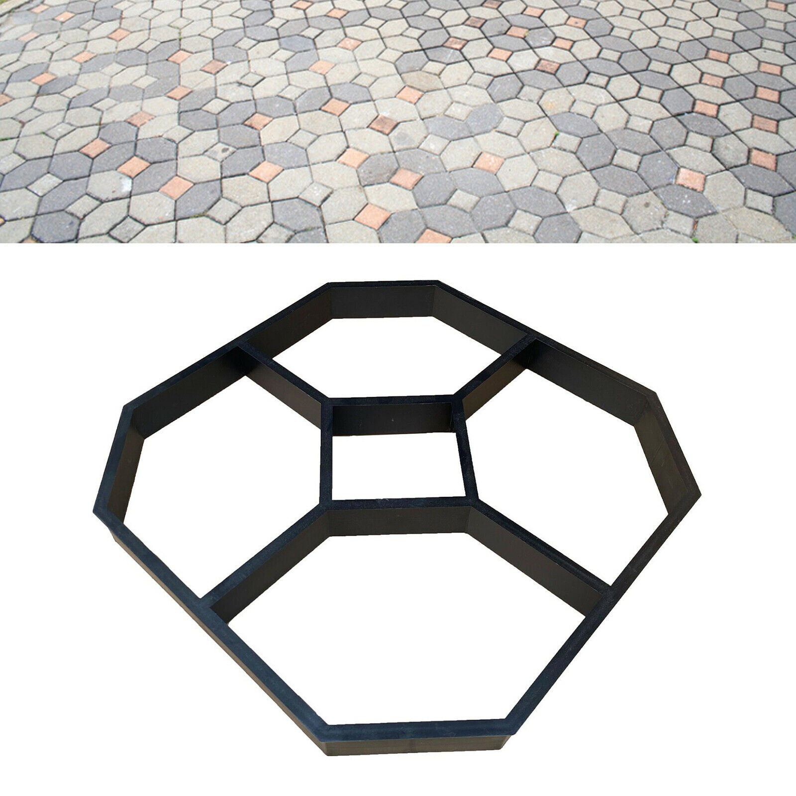 DIY Path Maker Concrete Mould Paver Patio Garden Brick Pavement Cement Mold