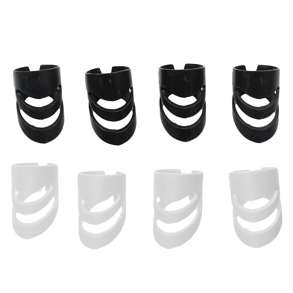 8 Pieces Plastic Guitar Fingertip Protector Finger Guard for Bass Guitar - L