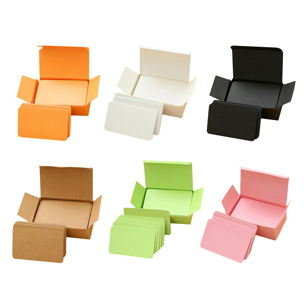 Blank Paper Index Flash Note Cards Party Learning Card 90x54mm 6 Colors