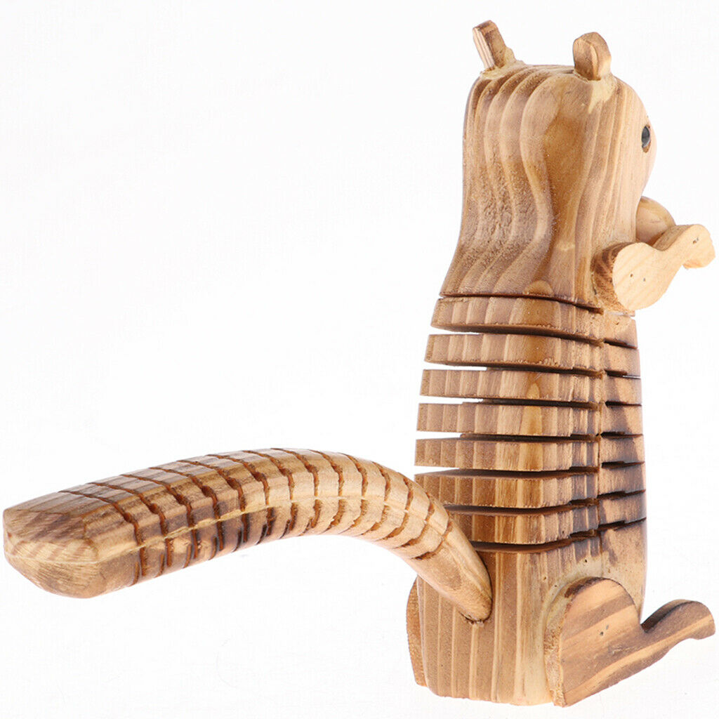 2 Pieces Animal Home Decor Handcrafted Wooden Standing Ornament Wooden