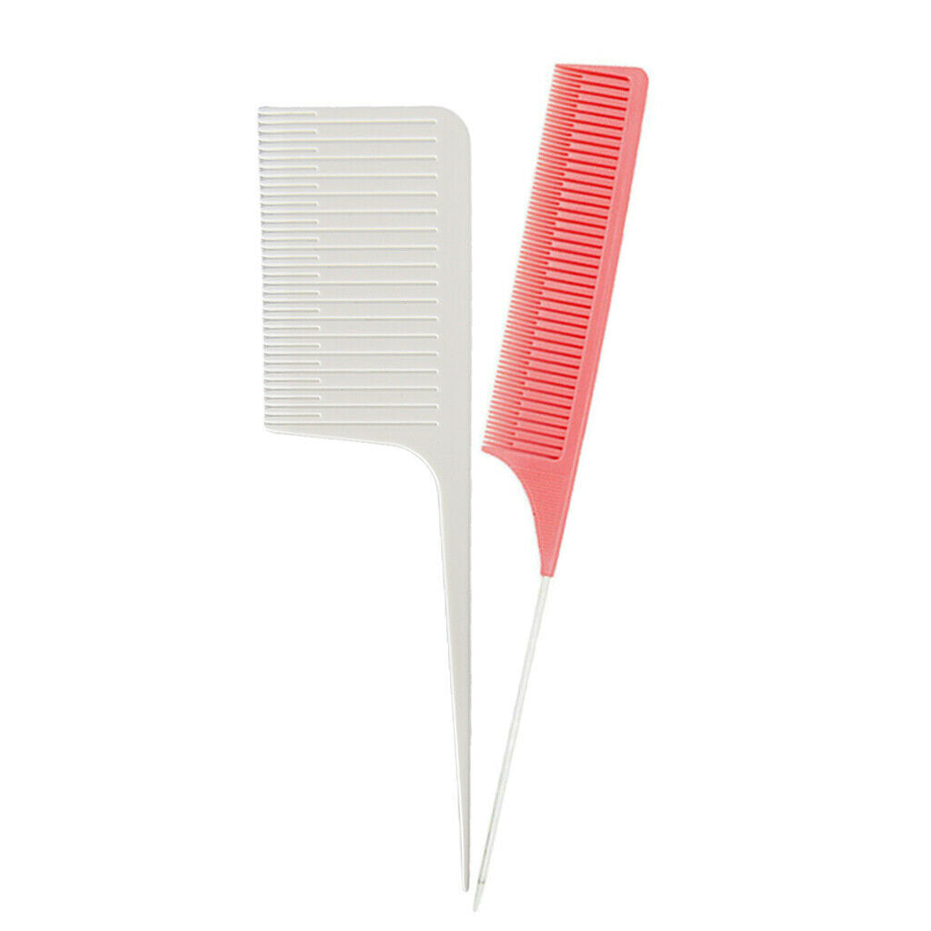 2 Pieces Fine One-way Weaving Highlighting Foiling Hair Comb Highlight Tool