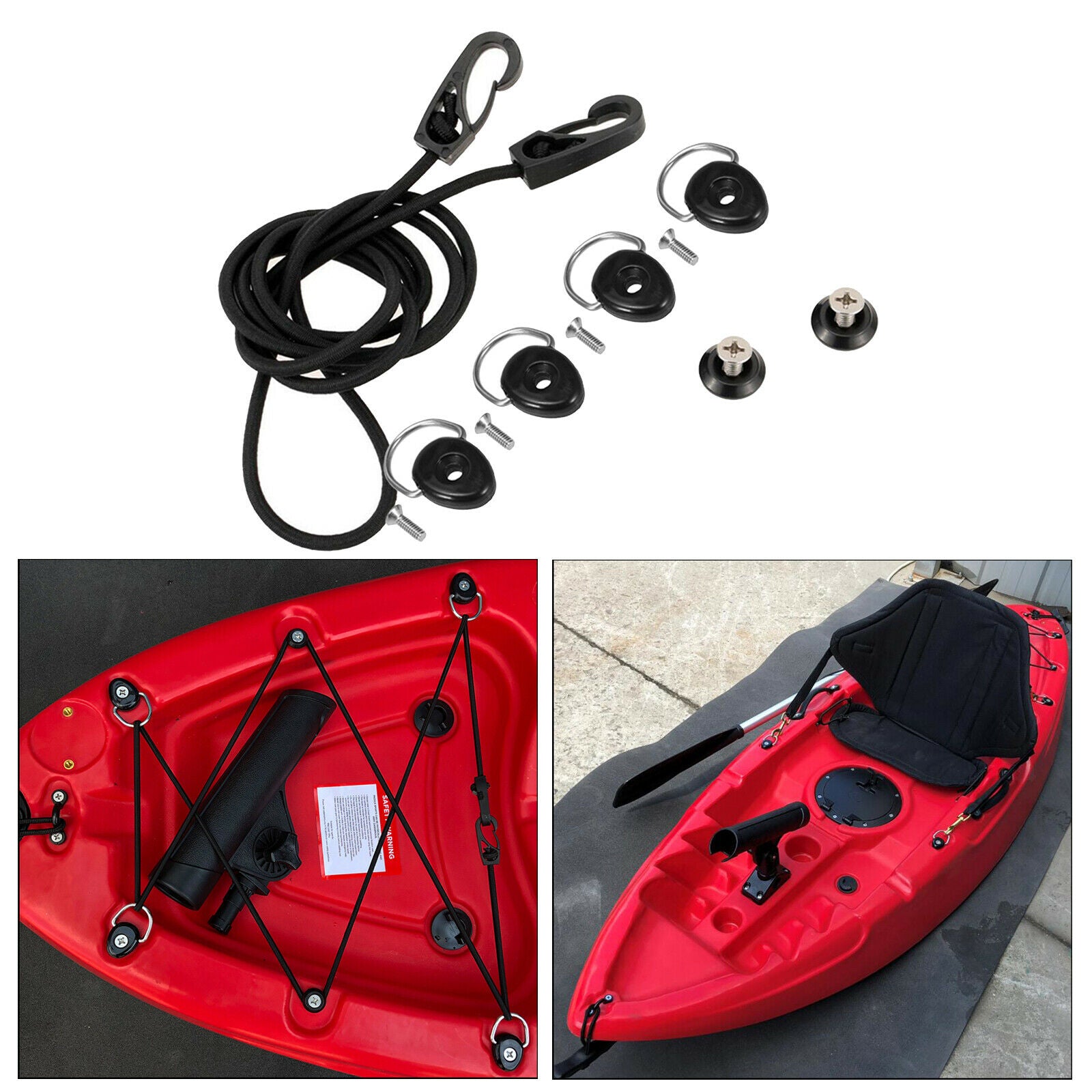Deck Rigging Kit Accessory Canoes 59.06 inch Bungee Cord Accessory Kit