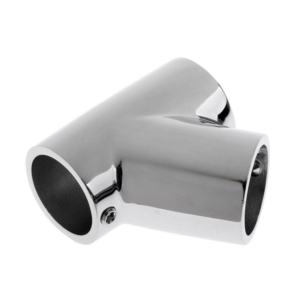4pcs Boat Hand Rail Fitting - 316 Marine Stainless Steel 22mm 60 Degree Tee