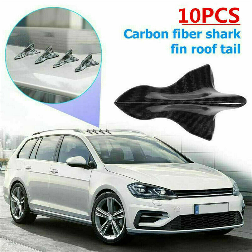 10x Car Rear Bumper Spoiler Curved Shark Fin Lip Diffuser Protector Universal US