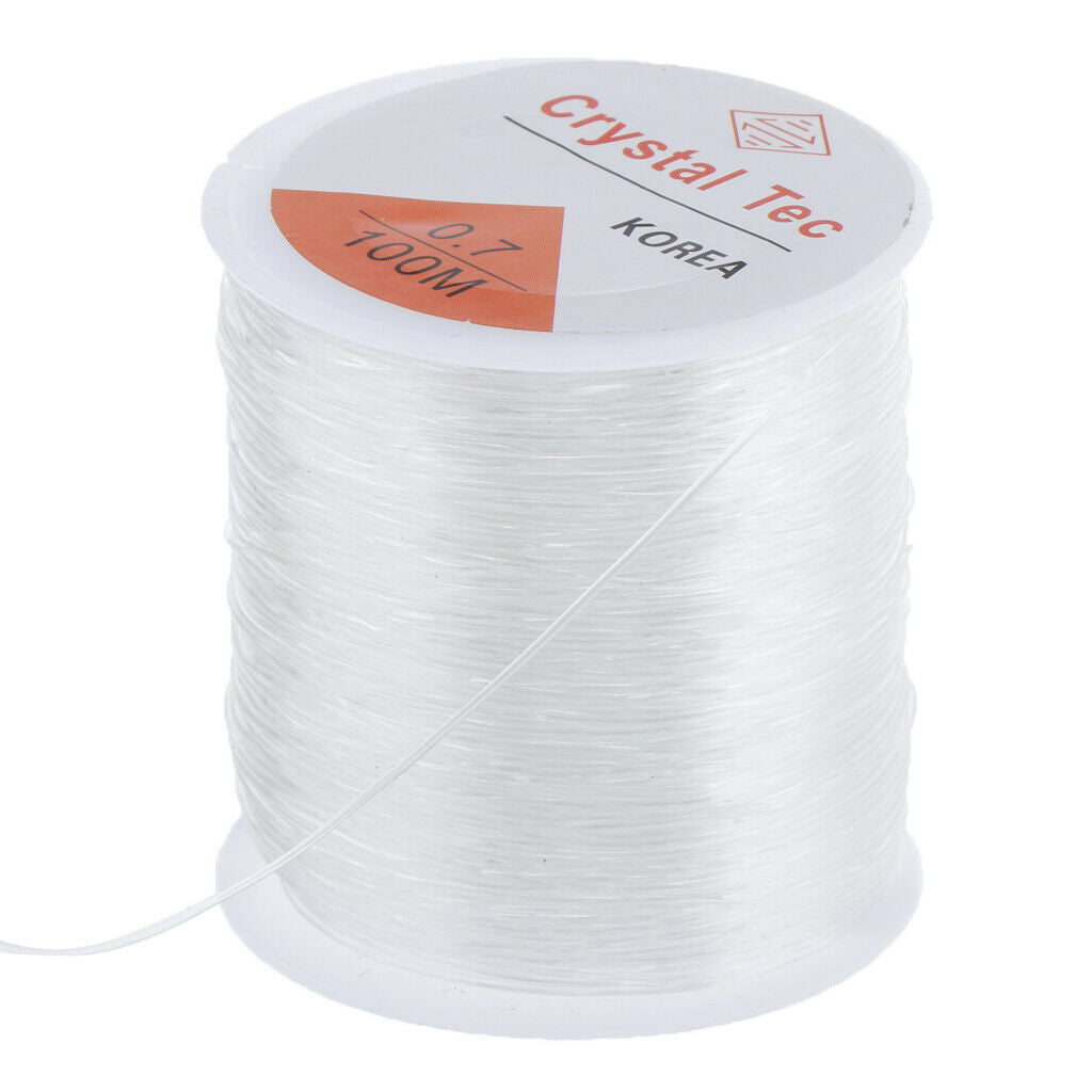 100m / Roll Crystal Elastic Stretch Beads Thread Cord String DIY Craft-0.7mm