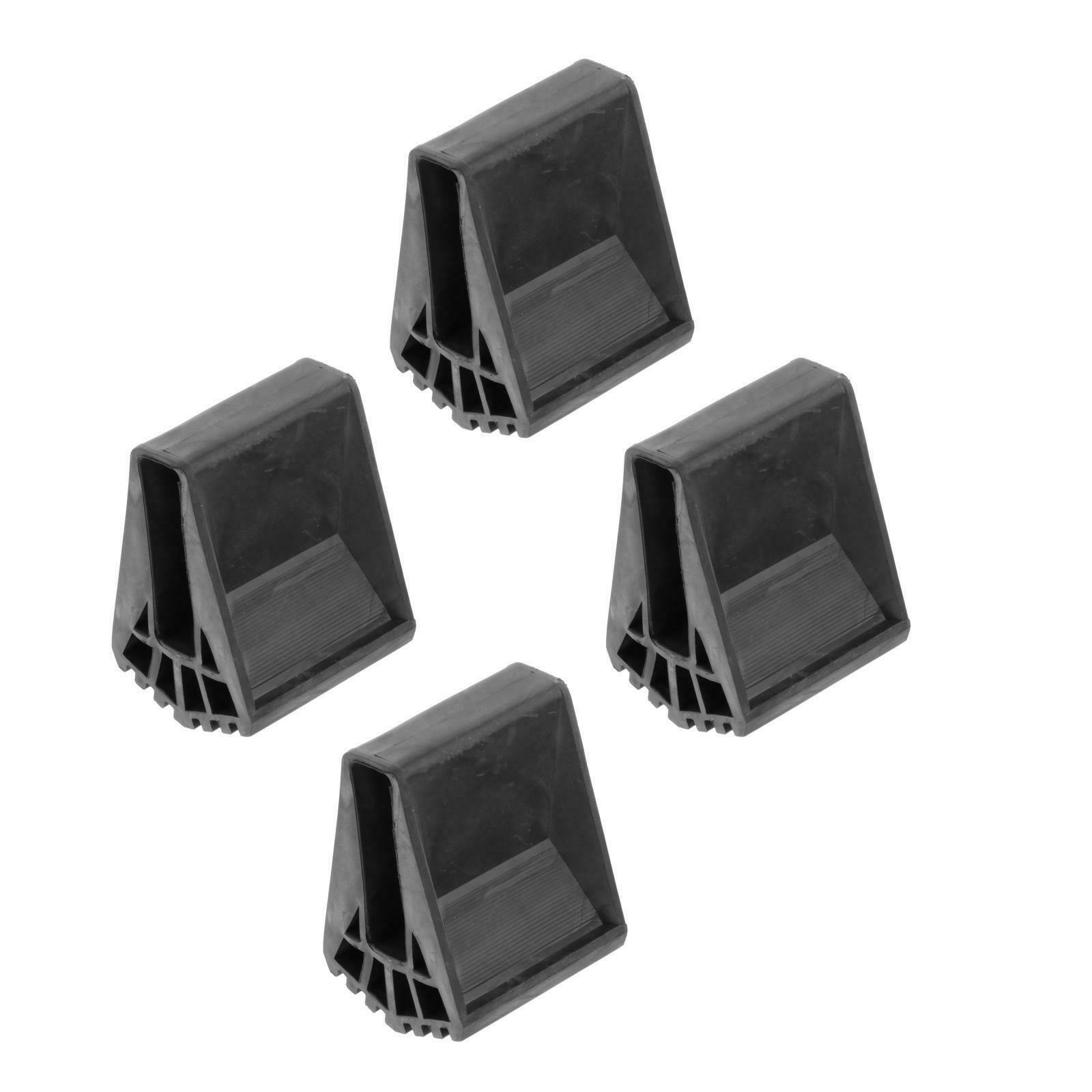 4x Ladder Feet Covers Rubber Protector Trapezoid Pads Free Moving Caps Stool