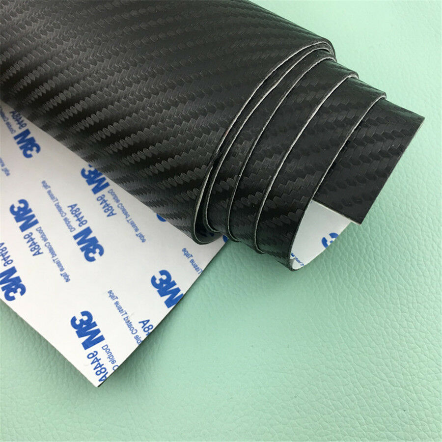 Carbon Fiber Leather Style Scuff Plate Door Sill Cover Car Threshold Step Guard
