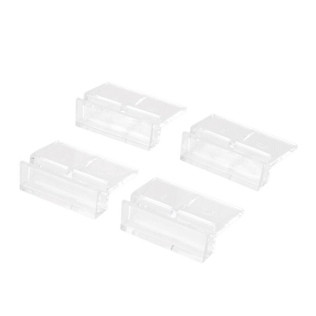 4Pcs Aquarium Fish Tank Plastic Clips Glass Cover Strong Support Holders 6mm