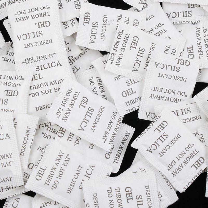 100 Packet Silica Gel Desiccant Pack Food Jewelry Moisture Absorber Dehumidifier