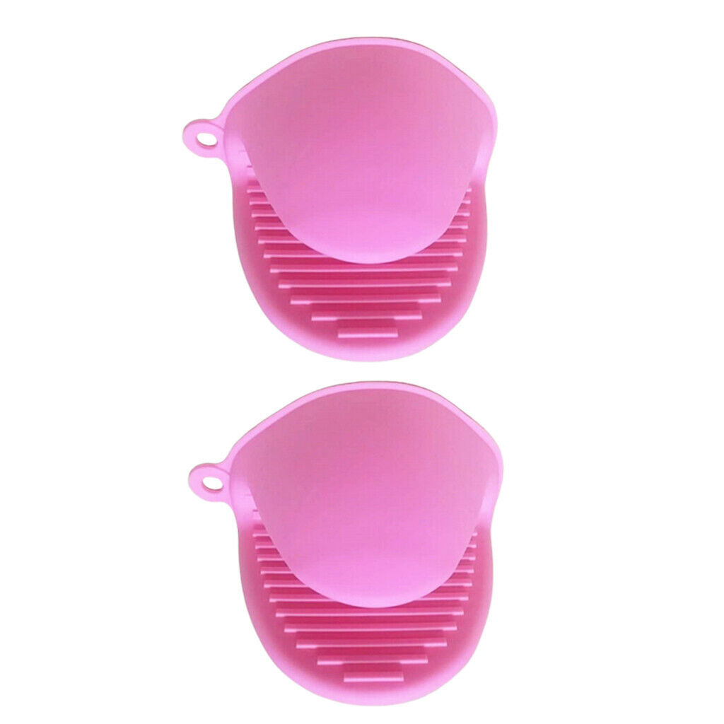 2 Pairs Insulation Silicone Gloves Non slip Oven Mitt Potholder Protector