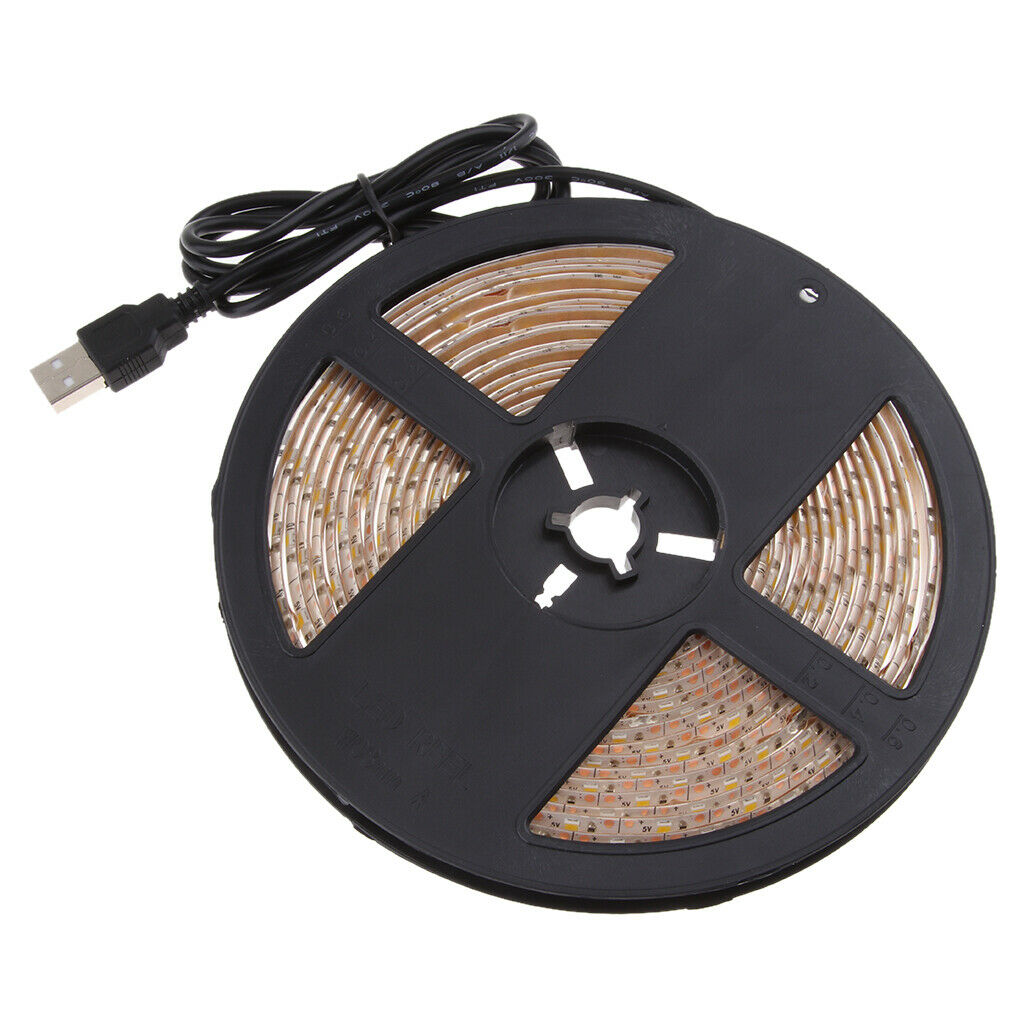 DC 5V USB RGB 60SMD/M Waterproof LED Strip Light TV Back Lighting Kit 5Meter