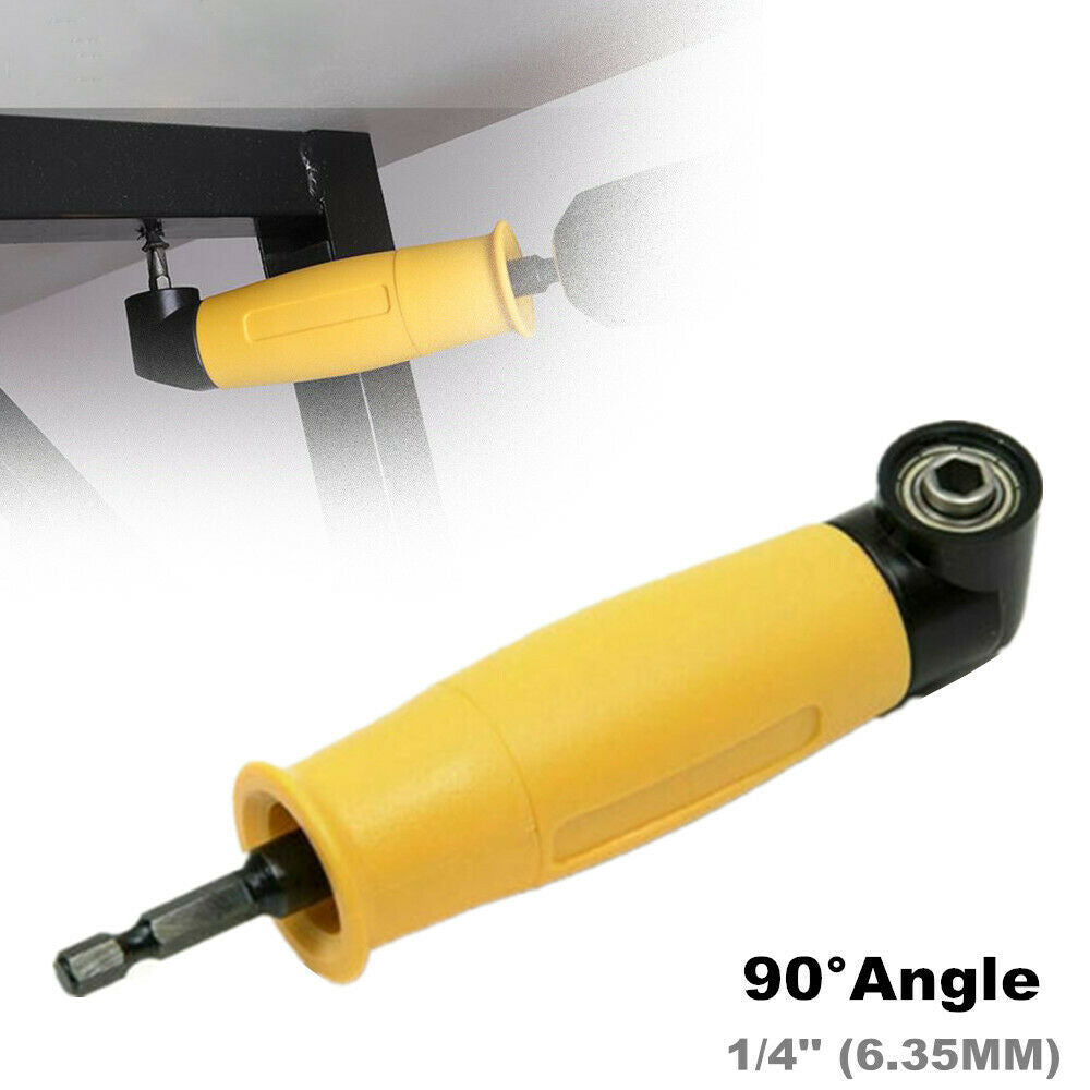 90Â° Right Angle Extension Screwdriver Socket Adapter Drill Attachment Tool 1/4''
