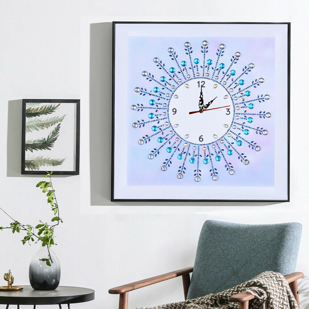 DIY Special Shaped Diamond Painting Sun Flower Wall Clock Craft Home Decor @