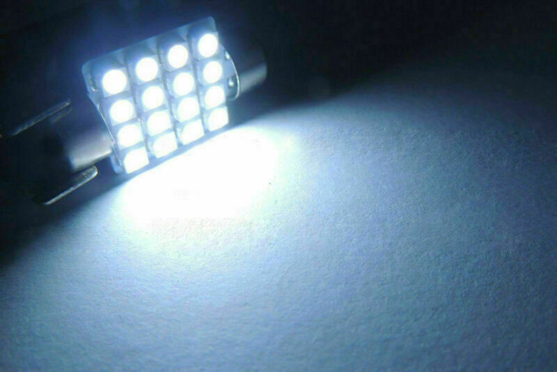 20Pcs White 16-SMD 1.50" 36mm 6418 C5W LED Bulbs For Car License Plate Light