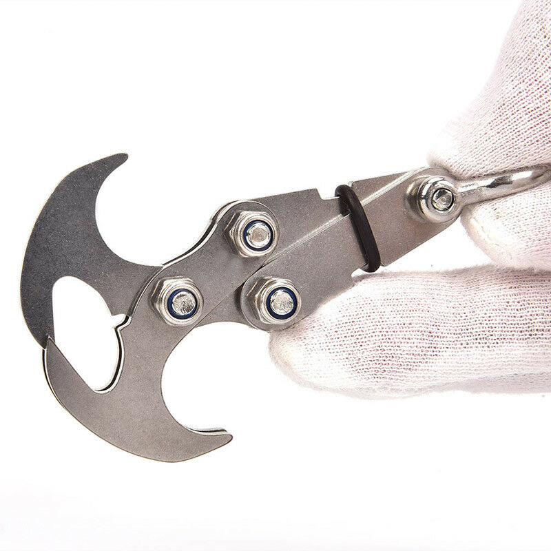 Stainless Steel Survival Gravity Hook Carabiner Climbing Claws Rescue Too.l8