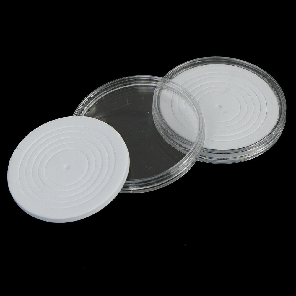 16-36mm Plastic Coin Holder Capsule Storage Case Display Box with Pad R .l8