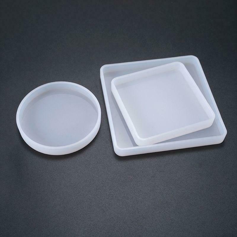 3 Pcs Crystal Epoxy Mold DIY Handmade Mirror Square Round Highlight Silicone