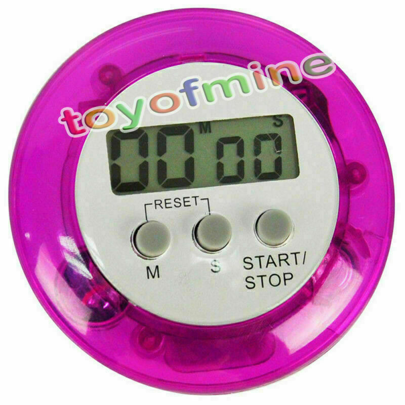 Pink Digital Cute LCD Kitchen Cook Number Timer Stop Watch Count Down Clock