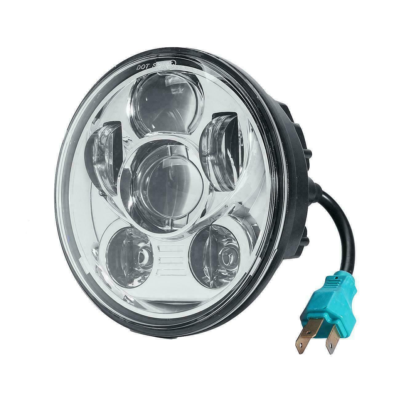 Brightest 5-3/4" 5.75" inch LED Projector Headlight DRL for Motorcycle Motor