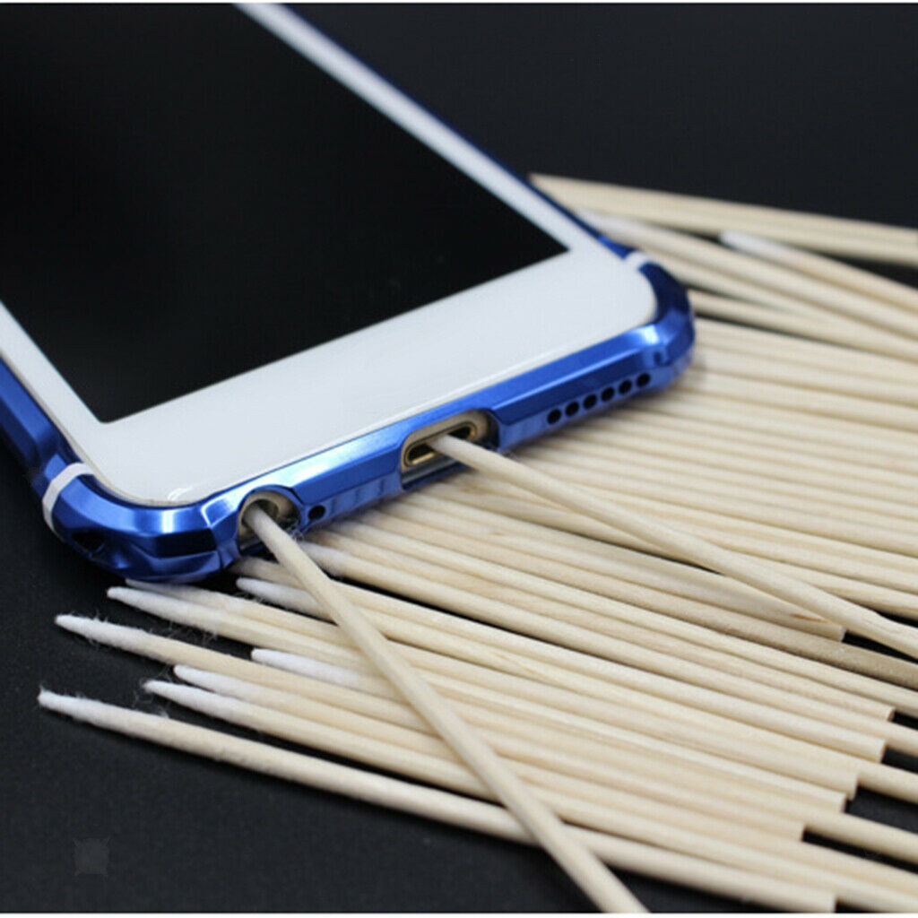 100 Pieces Cotton Stick Clean Tool for Headphone Phone Charging Port