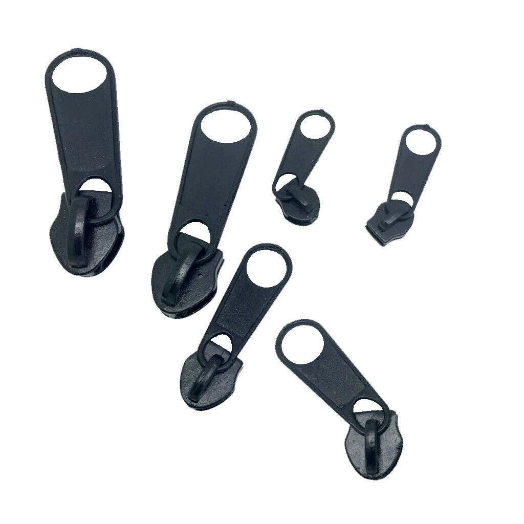 6x Fix Zipper Puller Zip Slider Repair Kit Removable Rescue Replacement Head