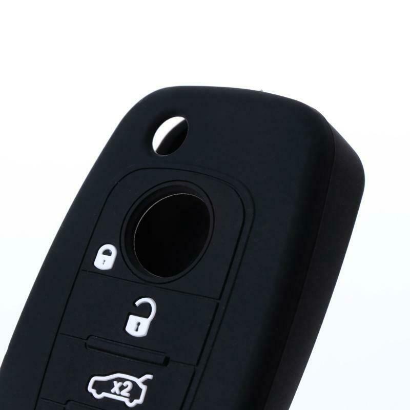 Silicone Car Key Case Cover For Fiat 500X Toro Tipo Egea 3 Buttons Dodge Neon