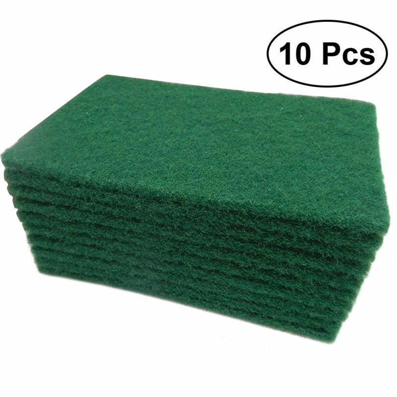 Scouring Pads Heavy Duty Home Kitchen Scour Scrub Cleaning Pad Sponge 10Pcs