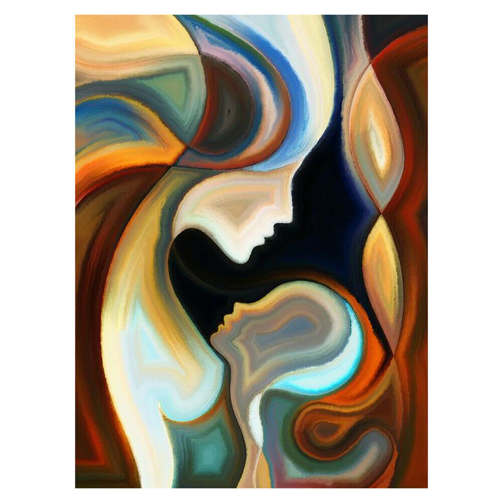 5D Diamond Round Full Painting Drill DIY Abstract Woman Picture Kit Craft @