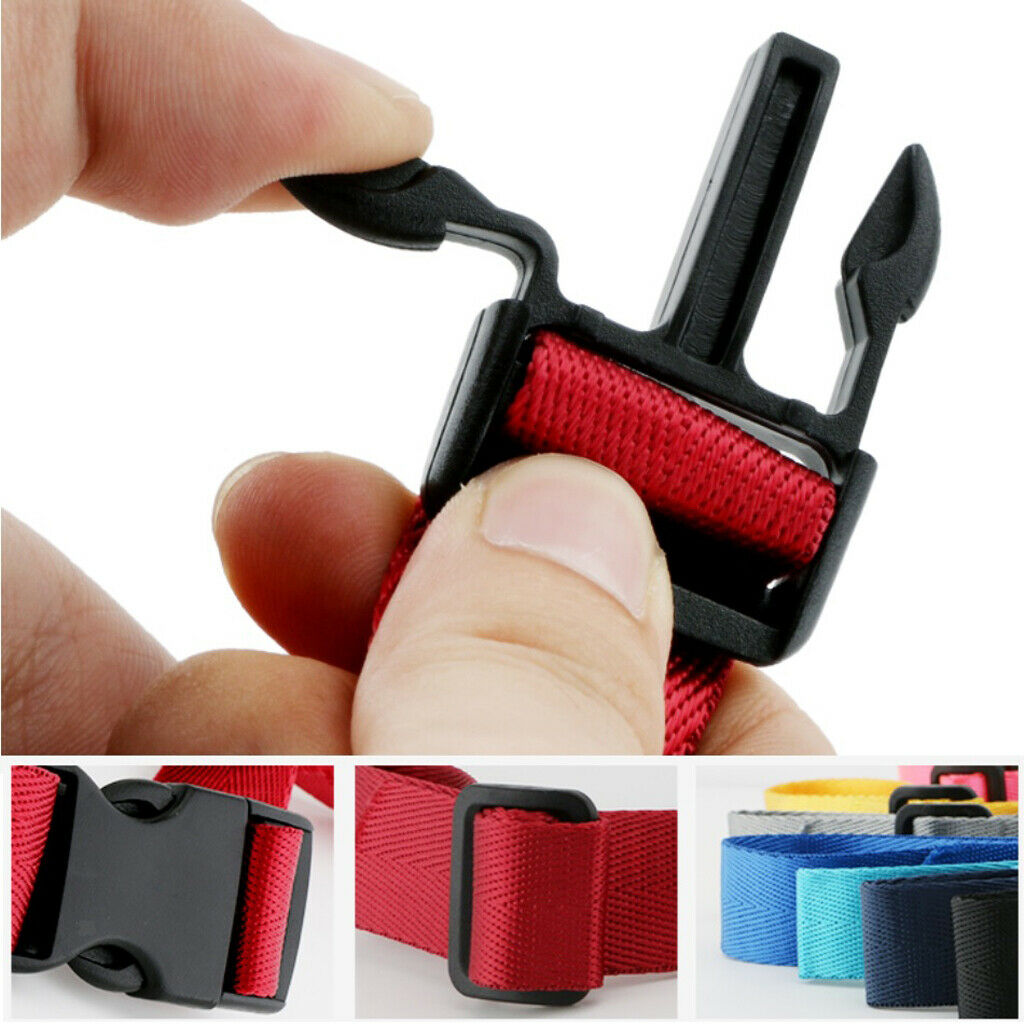2 Pairs Navy Blue Adjustable Nylon Backpack Strap