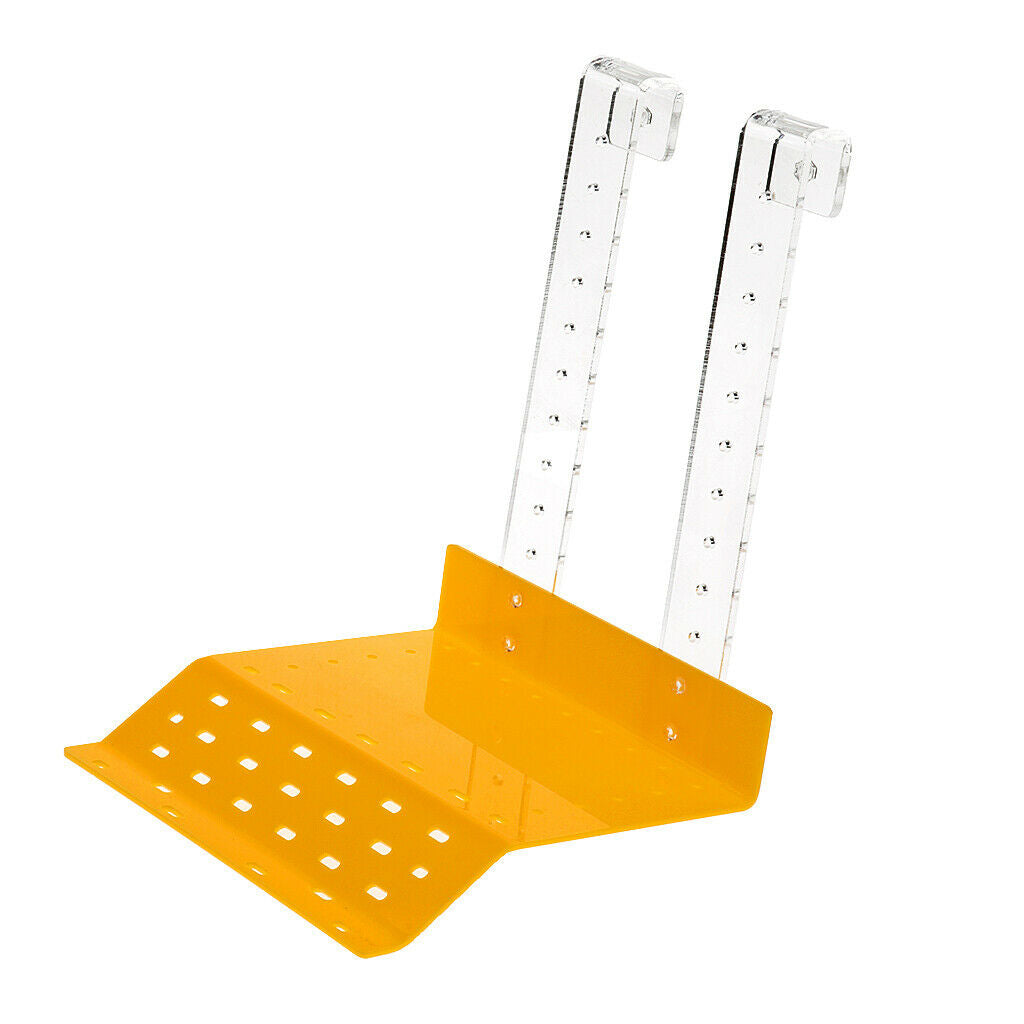 Hanging Hook Yellow Acylic Turtle Ramp Shelf - Tortoise Basking Platform