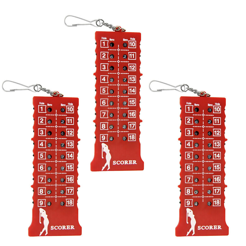 3pcs Durable Golfer Score Counter Hit Scoring Tool Accessory.