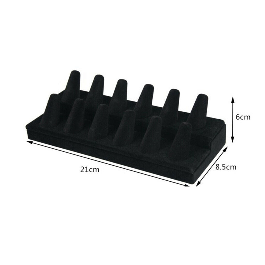 Showcase Drawer Velvet Ring Display Stand Jewelry Holder Shows Retail Shop