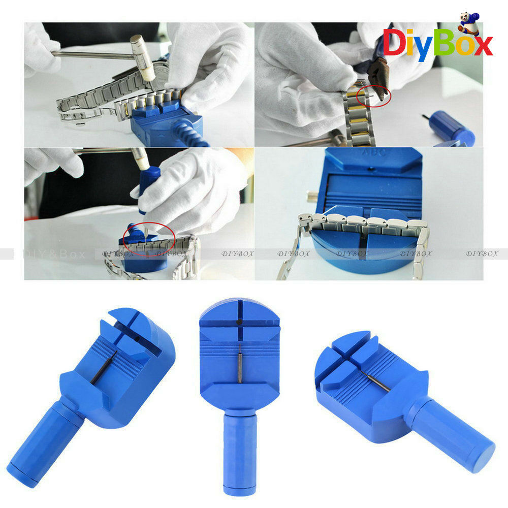 5 Pins Wrist Bracelet Watch Band Link Strap Remover Adjuster + Repair Tool Set