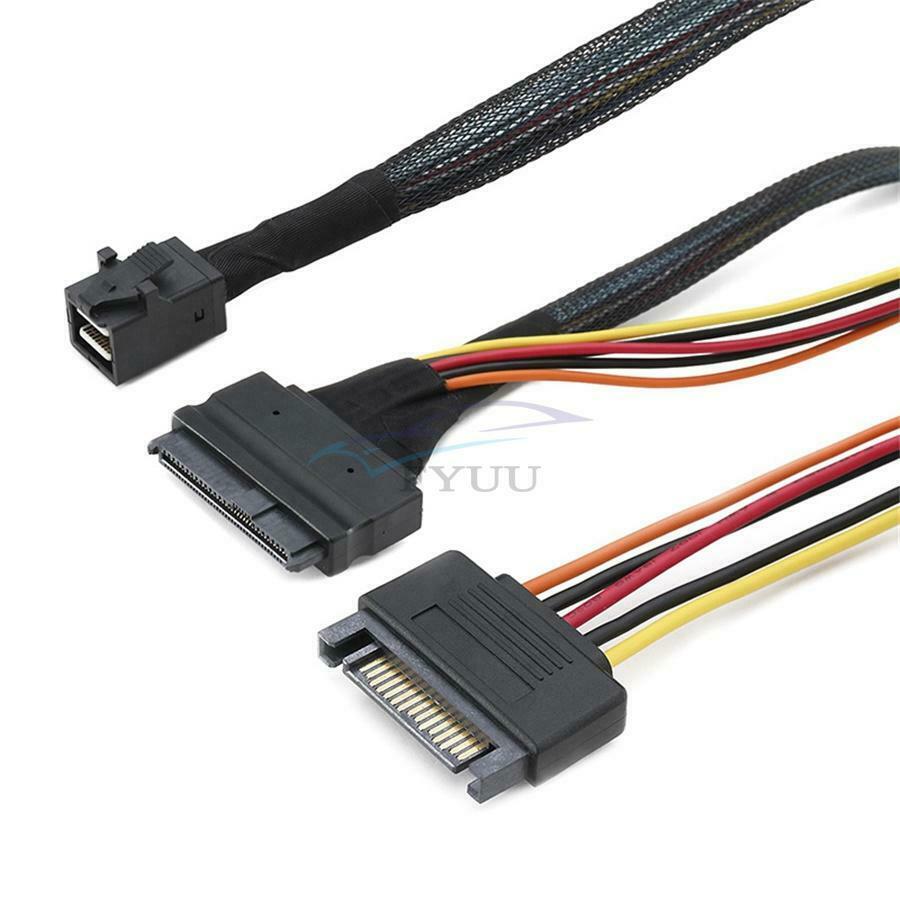 500mm SAS SFF 8643 To U.2 SFF 8639 NVMe SSD Operation SATA Power Adapter Cable