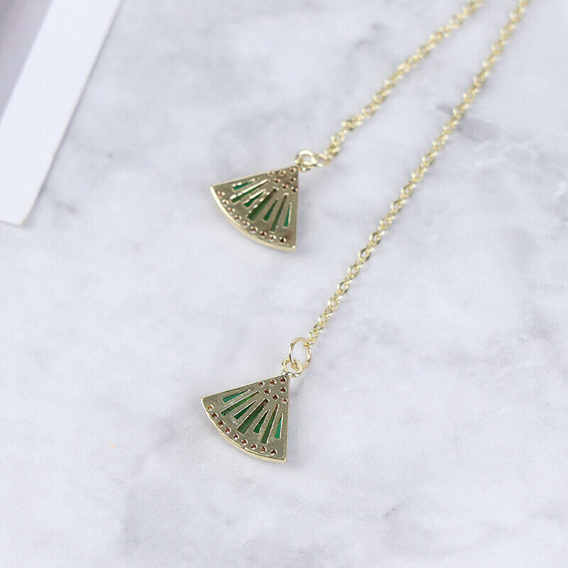 Classic Green White Crystal Geometric Necklace Pendant Chokers For Women Je SJ