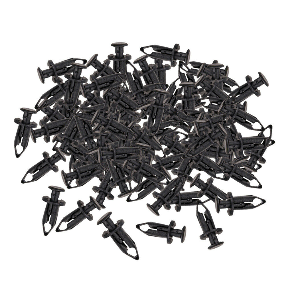 100x Car Auto Bumper Clips Trim 9mm Push Type Pin Fastener Clips Replacement