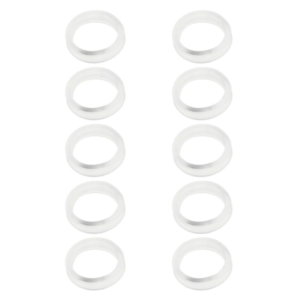 10Pcs Finger Ring Grips Inserts for Barber Hairdressing Shear Scissors Clear