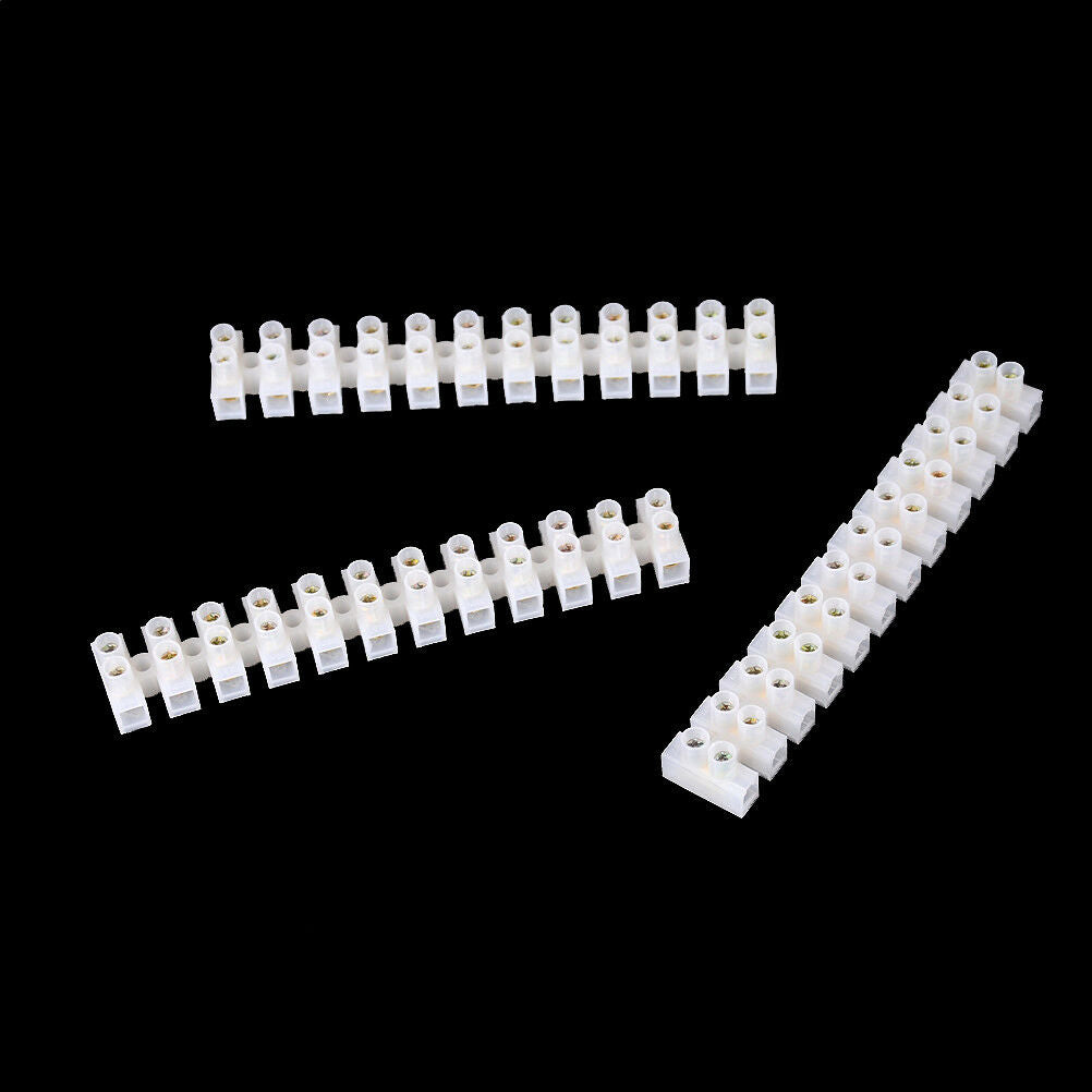 3pcs10Amp 12 Way Barrier Screw Terminal Block Wire Connector St MiSJCA