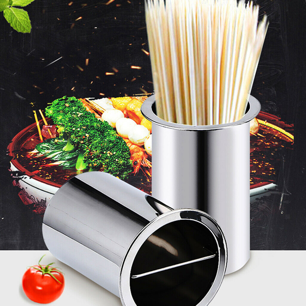 Stainless Steel String of Bamboo Sticks Holder Chopsticks Box 30cm