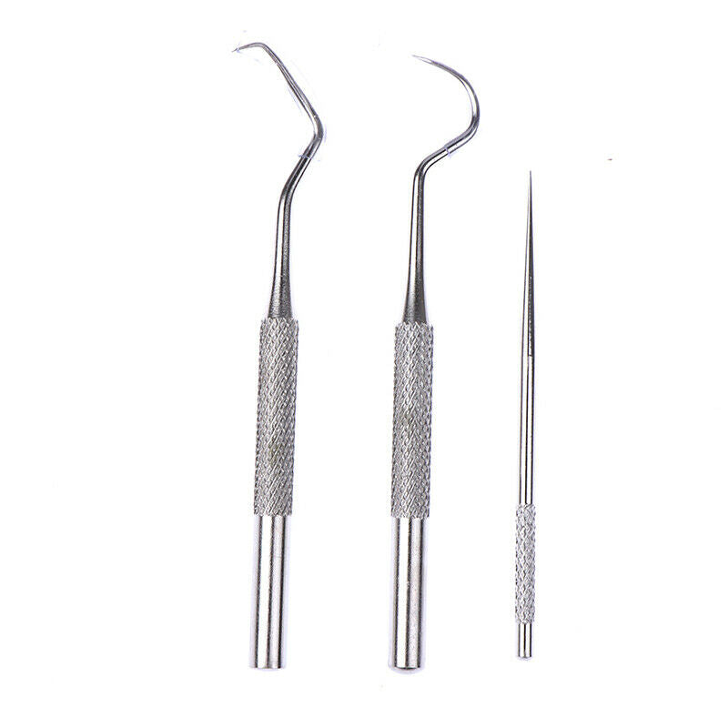 1 Set Stainless Steel Portable Toothpick Tooth Hook Teeth Clean Tool Dental BDA